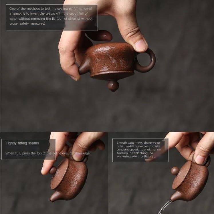 Tea Pots For Loose Tea Chinese Purple Sand Teapot, Coffee Pot, Handmade Retro Small Teapot, Household Tea Set, Teapot, Loose Tea Teapot, Chinese Tea Ceremony Supplies Tea Infuser Pot(Teapot 110ml) - Image 6