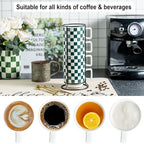 Miamolo Coffee Mugs with Stand and Spoons, Stacking Space-saving - Image 4