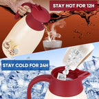 Thermal Coffee Carafe 40.5 Oz, Hot/Cold 12H Leak-Proof Spout for Coffee/Tea - Image 2