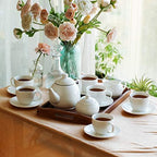 BTaT Royal Tea Set - 4 Porcelain Tea Cups (8oz), Pot (32oz), Creamer & Sugar Set - Image 4