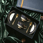 bone china tea set tea cups british tea set for adults porcelain tea cups coffee cups set of 2 exquisite packaging by RISLAN