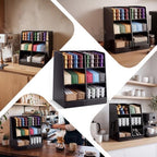 2 Pcs Acrylic Coffee Bar Organizer, Simple, 12.01 x 7.48 x 5.31 Inches - Image 4