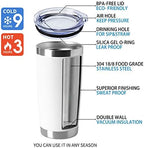 HASLE OUTFITTERS 20oz Tumblers Bulk Stainless Steel Cup with Lid Double Wall Vacuum Insulated Coffee Mug for Cold & Hot Drinks 8 Pack, White - Image 4