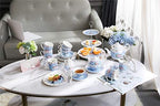 London Boutique Cup and Saucer Set Afternoon Tea Set New Bone China Vintage Flora Rose Porcelain Gift Box (Rose Blue 1pc Set) - Image 3