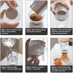 Iced Coffee Cold Brew Drip Maker, 300ml/10oz Glass Cold Brew Coffee Maker with Reusable Filter Ice Coffee Machine - Image 7