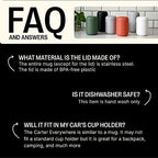 Fellow 12 oz Carter Wide Travel Mug - Wide Mouth Vacuum-Insulated Stainless Steel Coffee Mug - Tea and Coffee Tumbler - Travel Coffee Mug with Ceramic Interior - Slate Grey - Image 3