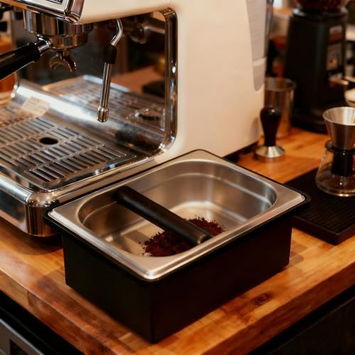 Stainless Steel Coffee Knock Box, Espresso Grounds Container - Image 7