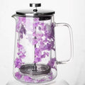 Glass French Press Coffee Maker 34oz, Embedded Dried Flower Double Wall Borosilicate Coffee Press, No Plastic, 4-Level Stainless Steel Filter for Tea & Cold Brew, Cute Decorative Design by Unknown