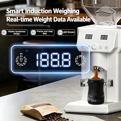 58mm Digital Coffee Bean Dosing Cup, Espresso Portafilter Dosing Cup, With Scale, Scale For Espresso Machine, Led Digital Screen, Magnetic Detachable, For Home Commercial - Image 3