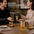 Borosilicate Glass Teapot with One-Touch Water Separation, 720ml Heat-Resistant Tea Pot with Anti-Scald Handle, Clear Teapot for Loose Leaf & Blooming Tea - Image 6