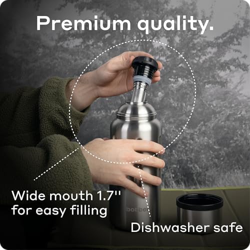 BOBBER 34 oz Vacuum Insulated Stainless Steel Water Bottle with Removable Tea Infuser – Dishwasher Safe, Keeps Drinks Hot for 40 Hours – Triple Walled Coffee Thermo for Hot Drinks (Matte) - Image 5