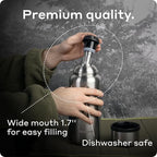 BOBBER 34 oz Vacuum Insulated Stainless Steel Water Bottle with Removable Tea Infuser – Dishwasher Safe, Keeps Drinks Hot for 40 Hours – Triple Walled Coffee Thermo for Hot Drinks (Matte) - Image 5