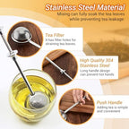 3Pcs Ball Tea Strainer with Long Handle for Loose Leaf Tea and Mulling Spices Stainless Steel Tea Infuser Tea Filter - Image 3