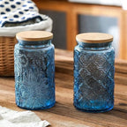 ANSQU 4-Pack Vintage Glass Jars with Airtight Lids, 34oz Coffee Canisters - Image 3