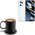BoxWave Charger Compatible with Osom OV1 - HottieMug with Wireless PowerDisc Charger (15W), Qi Mug Warmer Coffee Desktop - Jet Black by Unknown