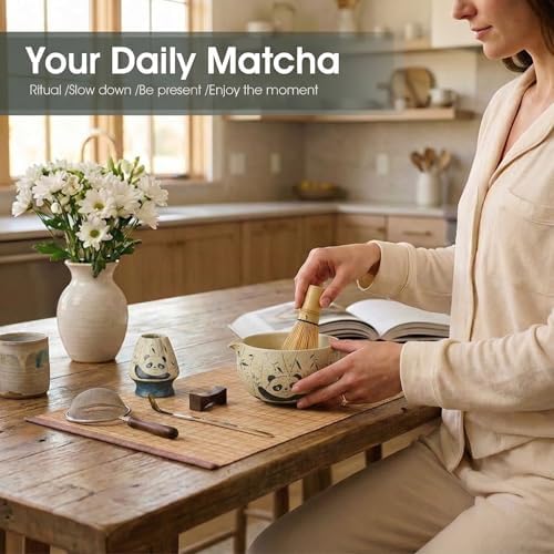 Matcha Set, 7-Piece Matcha Whisk Set with Bowl & 100-Prong Whisk - Image 3