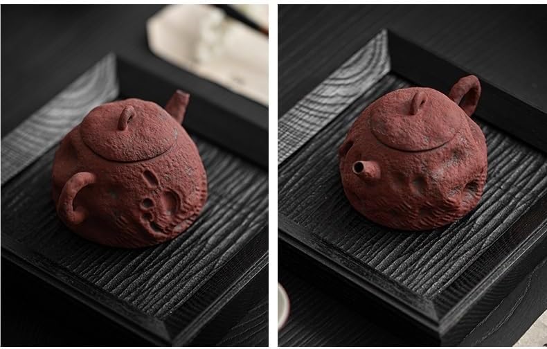 Tea Pot Red Old Rock Mud Teapot Household Retro Stoneware Teapot Single Pottery Anti-scalding Hand-clawed Pot Teapot for Infuser - Image 5