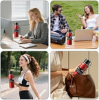 Coffee Tea Vacuum Stainless Steel Water Bottle with LED Temperature Display ：Hot and Cold Insulated Water Bottles Include Tea Strainer & Drinking Lid (red, 820ml/27.73oz) - Image 7