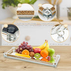 Topsky Coffee Sugar Tea Crystal Canister Set of 4,Sparkly Crystal Crushed Diamonds Home Decor,Silver Kitchen Coffee Jar Storage Set with Label & Lid,Storage Container Set for Countertop,Dining Room - Image 5