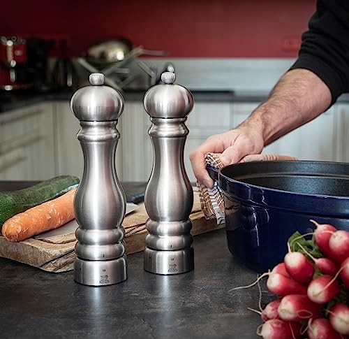 Peugeot Paris Chef Salt Mill, u'Select, 9 in, Stainless Steel - Image 2