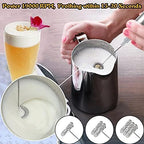 Stainless Steel Motor Milk Frother - Handheld Frother Whisk, Milk Foamer Frother, Mini Blender and Electric Mixer for Coffee, Frappe, Latte, Matcha - Image 4