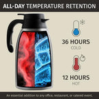 Cresimo Thermal Coffee Carafe 68oz / 2L - 12 Hours Hot Beverage Dispenser - Image 2