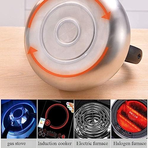 Stovetop Teapot For Home And Restaurant 304 Stainless Steel Whistling Tea Kettle Stovetop Pots Kettles With Heat-Proof Handle And Lid(2.5L) - Image 5