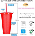 Suertestarry Tumbler with Straw and Lid,Water Bottle Iced Coffee Travel Mug Cup,Reusable Plastic Cups,Perfect for Parties,Birthdays… (Red-36Pack, 36 pack) - Image 2