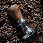 58mm Rocket Accessories Kit – E61 Bottomless Portafilter, Espresso Tamper, Distributor, Tamping Station, Puck Screen & Funnel Premium Walnut Espresso Tools Barista Kit - Image 2