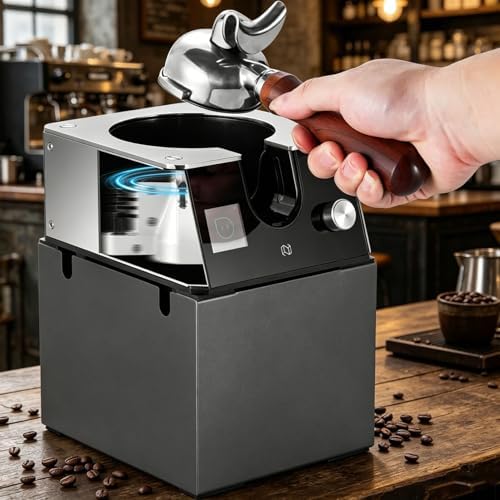 Automatic Espresso Coffee Grinder Cleaner, Portafilter Cleaner, Safe and Easy to Use, Suitable for Home and Commercial Use, for Coffee Lovers and Bars, 220V by Unknown