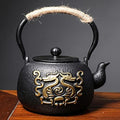 Tea Kettle,Cast Iron Teapot in Japanese Style,Tetsubin Tea Kettle with Stainless Steel Infuser,Die Casting Pattern Stove Safe Kettles,Traditional Iron Teapots,1.2L(Color:N) (Size : E) by Unknown