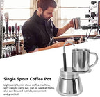 Single Spout Stovetop Moka Pot, 220ML Stainless Steel Stovetop Espresso Maker, Coffee Maker Appliances Tools for Home Outdoor Camping - Image 3