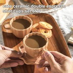Cute Ceramic Double Espresso Shot Cups Set of 4 Tazas Para Cafe Expresso Cups 3 oz is Suitable for Single and Double Espresso Mugs. - Image 5