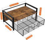 Homode Tea Bag Organizer, Wood Tea Organizers and Storage Chest, Teabag Holder with Storage Drawer,Tea Station Chest Display Container Box for Countertop Kitchen, Rustic Brown - Image 3