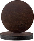 Coasters for Drinks 4 Pcs Cork Vegan Round Edge Sturdy Light Weight Drink Coaster with Holder Table Housewarming Home Kitchen Decor Gift Set for Women Men Brown Color by Corkor