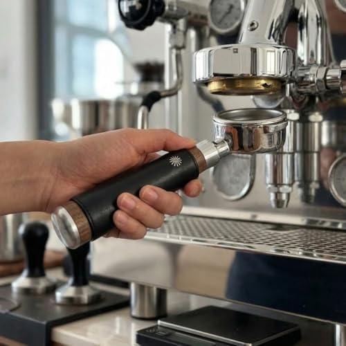 54mm Bottomless Portafilter with Handmade Genuine Leather Sleeve, Compatible with Breville 870/875/878/880 Espresso Machines, Stainless Steel Naked Portafilter Replacement - Image 6