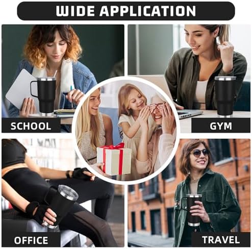 20 oz Tumbler with Handle Stainless Steel Insulated Coffee Mug Tumbler with Lid and Straw Double Wall Vacuum Insulated Coffee Mug Leak Proof Travel Mug Tumbler for Hot and Cold Drink (Mix Color-1) - Image 7