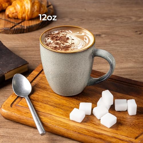 GBHOME Ceramic Coffee Mugs Set of 6, 12oz Stoneware Coffee Mugs Set For Dad Mom Women MEN, Light Weight Coffee Cups for Latte/Tea/Beer/Hot Cocoa, Dishwasher & Microwave Safe - Image 2