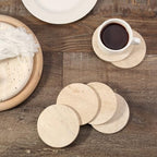 Koville Travertine Marble Coasters for Home Decor, Marble Coasters Set of 6 - Image 5