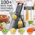 ONCE FOR ALL Safe Mandoline Slicer Plus with Peeler, Bigger Size, Black - Image 3