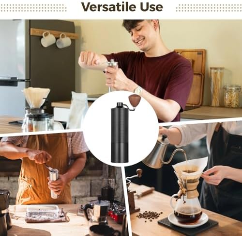 Manual Coffee Grinder, Hand Burr Coffee Grinder with Steel Core, Adjustable Grind, Portable for Home Travel - Image 3