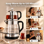 Turkish 3L Tea Maker for Home & Kitchen, Electric Double Pot Keep Warm - Image 4