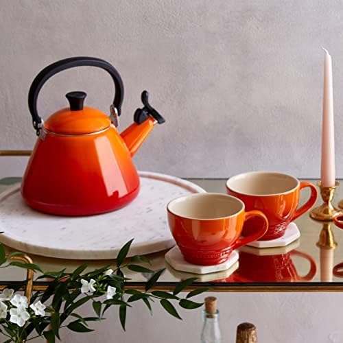 Le Creuset Kone Stove-Top Kettle with Whistle, Suitable for All Hob Types Including Induction, Enamelled Steel, Capacity: 1.6 L, Volcanic, 92000200090000 - Image 2