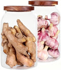 SAIOOL 1 Gallon Glass Jar with Wooden Acacia Airtight Lid, Set of 2 by SAIOOL