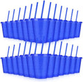 24 Pcs Plastic Tumblers with Lids and Straws, Reusable Cups with Lids Plastic Colorful Cups for Party Birthday, Iced Coffee Cup Travel Mug Cold Drink Cups Tumblers Bulk (16 oz, Dark Blue) by LEIFEOSH
