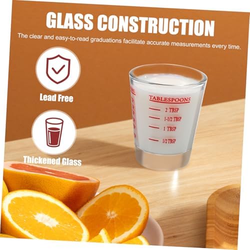 8 Pack 30ml Glass Measuring Cups with Dual Scale for Baking - Image 3