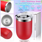 Potchen 16 Pack Insulated Coffee Wine Tumbler Bulk Stainless Steel 12oz Stemless Double Wall Vacuum Travel Mug Cup with Lid for Cold Hot Drinks Cocktails Champagne Gift Home Office Car, 16 Colors - Image 2