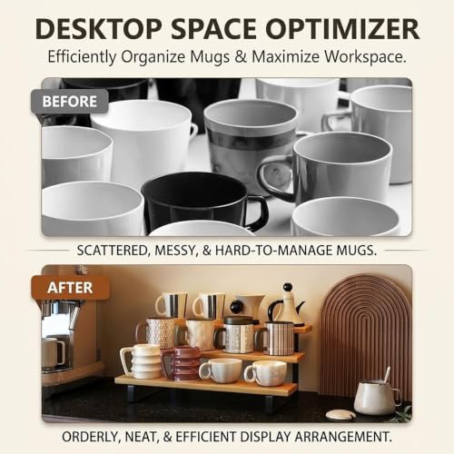Stackable Coffee Mug Display Rack, Countertop Mug Rack - Image 4