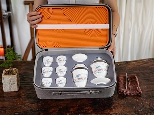 KEYDUACU Gaiwan Tea Set,Chinese Gongfu Tea Set,Portable for Adults,Travel - Image 3