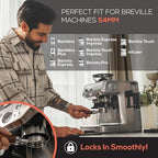 54mm Bottomless Portafilter 18-21g Precision Basket with 950 Laser-Cut Holes for High Extraction Compatible for Breville Barista Express, Pro, Touch, Impress, Bambino and Infuser, Classic Color - Image 6